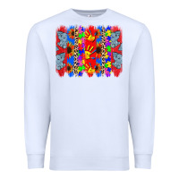 White Autism brushstrokes Premium Sweatshirt - CowGirlArtShop
