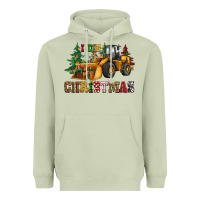Matcha i dig christmas bulldozer Heavyweight Hoodie - CowGirlArtShop