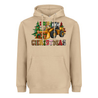 Mushroom i dig christmas bulldozer Heavyweight Hoodie - CowGirlArtShop