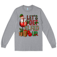 Heather Grey Let's Get Elfed Up Christmas Long Sleeve Tee - BundleAndBundleShop