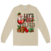 Mushroom Let's Get Elfed Up Christmas Long Sleeve Tee - BundleAndBundleShop