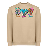Mushroom Peace Love Easter Jesus Heavyweight Sweatshirt - BundleAndBundleShop
