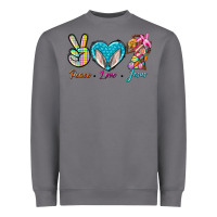 Storm Peace Love Easter Jesus Heavyweight Sweatshirt - BundleAndBundleShop