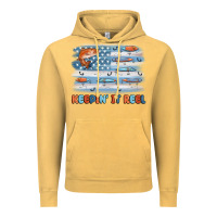 Vintage Mustard fishing lure flag keepin' it reel Vintage Hoodie - MaliasSmallBusiness