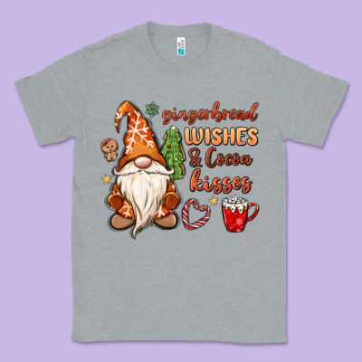 Gingerbread Wishes Cocoa Kisses Classic Tee Designed By Maliassmallbusiness