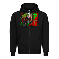 Black Christmas Character Nurse Zipper Hoodie - NancyCooperArtShop