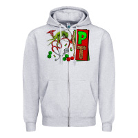 Heather Grey Christmas Character Nurse Zipper Hoodie - NancyCooperArtShop