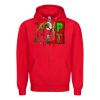 Red Christmas Character Nurse Zipper Hoodie - NancyCooperArtShop