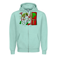 Seafoam Christmas Character Nurse Zipper Hoodie - NancyCooperArtShop