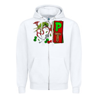 White Christmas Character Nurse Zipper Hoodie - NancyCooperArtShop