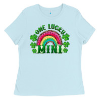 Baby Blue st patricks day one lucky mini Ladies Tee - RanaPortraitStore
