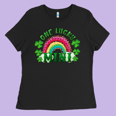 St Patricks Day One Lucky Mini Ladies Tee Designed By Ranaportraitstore