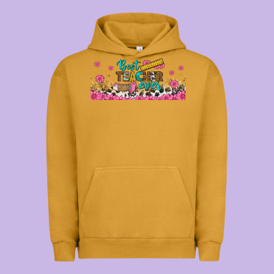 Best Teacher Ever Libbey Glass Urban Hoodie Designed By Bundleandbundleshop