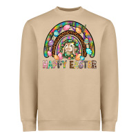 Mushroom Happy Easter Rainbow Heavyweight Sweatshirt - BundleAndBundleShop