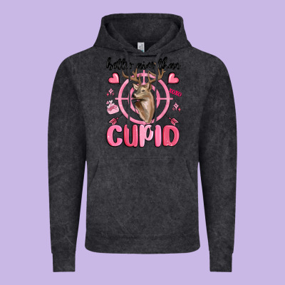 Better Aim Than Cupid Vintage Hoodie Designed By Maliassmallbusiness