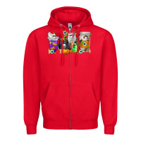 Red Halloween Coffee Cups Zipper Hoodie - texasbilliewilder