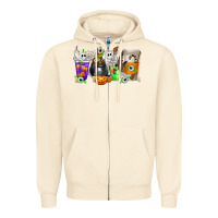 Sandshell Halloween Coffee Cups Zipper Hoodie - texasbilliewilder