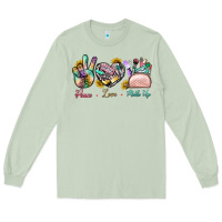 Matcha Peace Love Make Up Long Sleeve Tee - BundleAndBundleShop