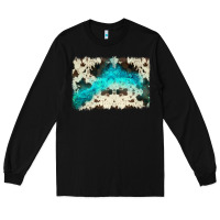 Black turquoise, cowhide backgraund Long Sleeve Tee - JahusDesignShop