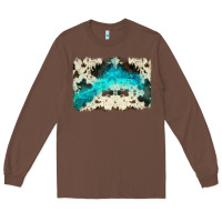 Chestnut turquoise, cowhide backgraund Long Sleeve Tee - JahusDesignShop