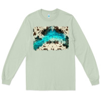 Matcha turquoise, cowhide backgraund Long Sleeve Tee - JahusDesignShop