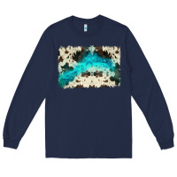Navy turquoise, cowhide backgraund Long Sleeve Tee - JahusDesignShop