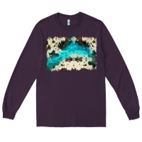 Plum turquoise, cowhide backgraund Long Sleeve Tee - JahusDesignShop