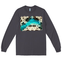 Smoke turquoise, cowhide backgraund Long Sleeve Tee - JahusDesignShop