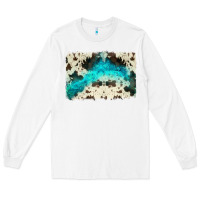 White turquoise, cowhide backgraund Long Sleeve Tee - JahusDesignShop