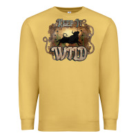 Antique Gold Keep it wild western bull Premium Sweatshirt - HowdyJamesFarm