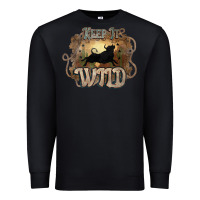 Black Keep it wild western bull Premium Sweatshirt - HowdyJamesFarm