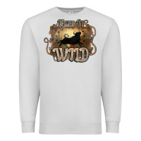 Dove Grey Keep it wild western bull Premium Sweatshirt - HowdyJamesFarm