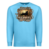 Ocean Blue Keep it wild western bull Premium Sweatshirt - HowdyJamesFarm