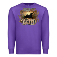 Purple Keep it wild western bull Premium Sweatshirt - HowdyJamesFarm