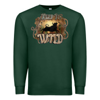 Sports Green Keep it wild western bull Premium Sweatshirt - HowdyJamesFarm