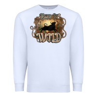 White Keep it wild western bull Premium Sweatshirt - HowdyJamesFarm