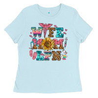 Baby Blue wife mom lpn Ladies Tee - AdoDesignShop