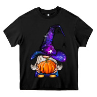 Black witch gnome with pumpkin Heavy Core Tee - BundleAndBundleShop