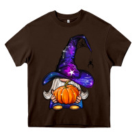 Chocolate Brown witch gnome with pumpkin Heavy Core Tee - BundleAndBundleShop