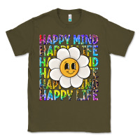 Army Green happy mind happy life Classic Tee - NancyCooperArtShop