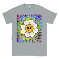 Heather Grey happy mind happy life Classic Tee - NancyCooperArtShop