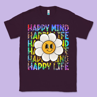 Happy Mind Happy Life Classic Tee Designed By Nancycooperartshop