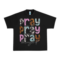 Black pray on it pray over it pray through it Urban Heavy Tee - NancyCooperArtShop