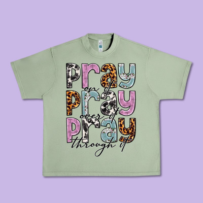 Pray On It Pray Over It Pray Through It Urban Heavy Tee Designed By Nancycooperartshop
