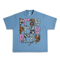 Pebble Blue pray on it pray over it pray through it Urban Heavy Tee - NancyCooperArtShop