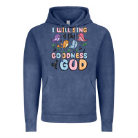 Vintage Denim i will sing of the goodness of god Vintage Hoodie - MaliasSmallBusiness