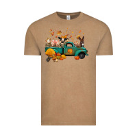 Vintage Coffee fall farm animals truck nancy Vintage Tee - NancyCooperArtShop