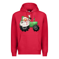 Cardinal santa tractor Premium Hoodie - CowGirlArtShop