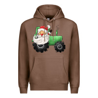 Chestnut santa tractor Premium Hoodie - CowGirlArtShop