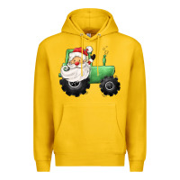 Lemon santa tractor Premium Hoodie - CowGirlArtShop